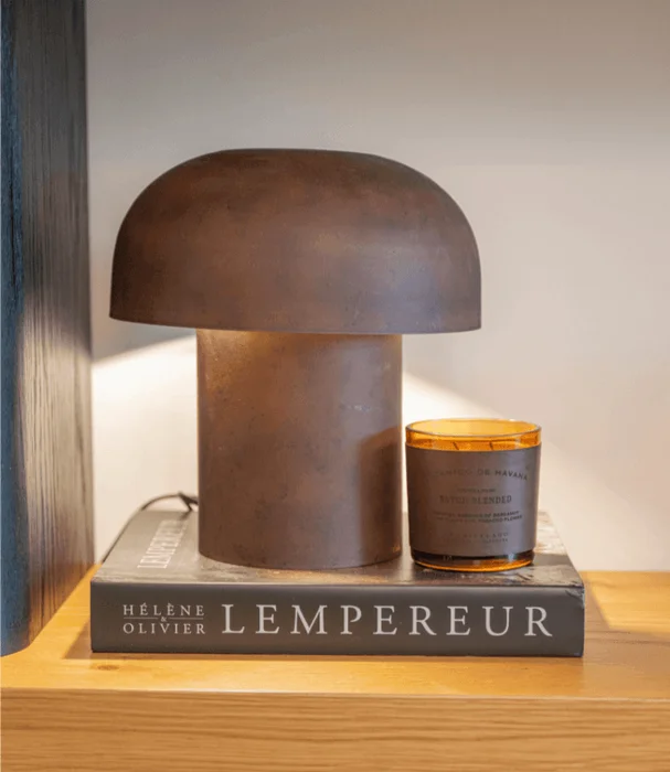 L.MESA CHAMPI H31 en Marrón - Lámparas de mesa, Uruguay | Más Infinito Casa