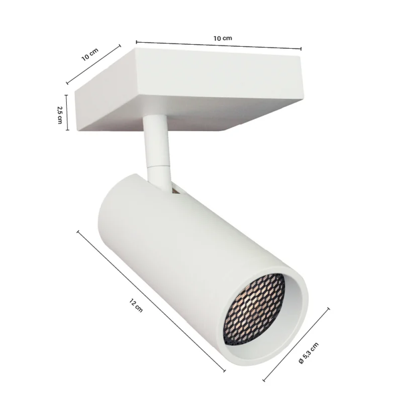 Luminaria de Techo Long Leticia Square Orientable Blanca en Blanco - Lámparas colgantes, Uruguay | Serlux, vista 3
