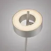 LAMPARA DE PIE ANILLO PLATA DIMERIZABLE Y CCT 9W CON CONTROL - 140CM en Plateado - Lámparas de pie, Uruguay | Iluminica, vista 5 de 5