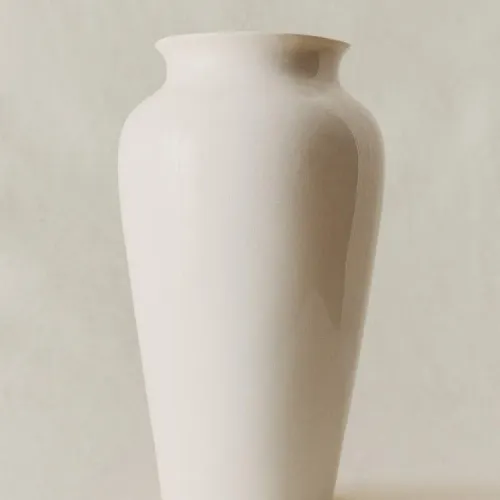 JARRÓN DECORATIVO CERÁMICA ALTO en Blanco - Jarrones, Uruguay | Zara Home
