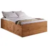 Cama 2 Plazas Linea Naturale C/cajones - ROBLE en Madera natural - Dormitorio, Uruguay | La Cueva Muebles, vista 9 de 12