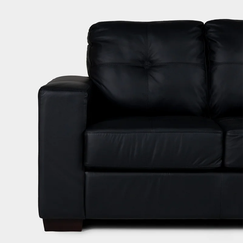 Sofá Fargo - Cuero Básico - 2 cuerpos - 450 (Negro) en Negro - Sillones y sofás, Uruguay | Nyr, vista 4