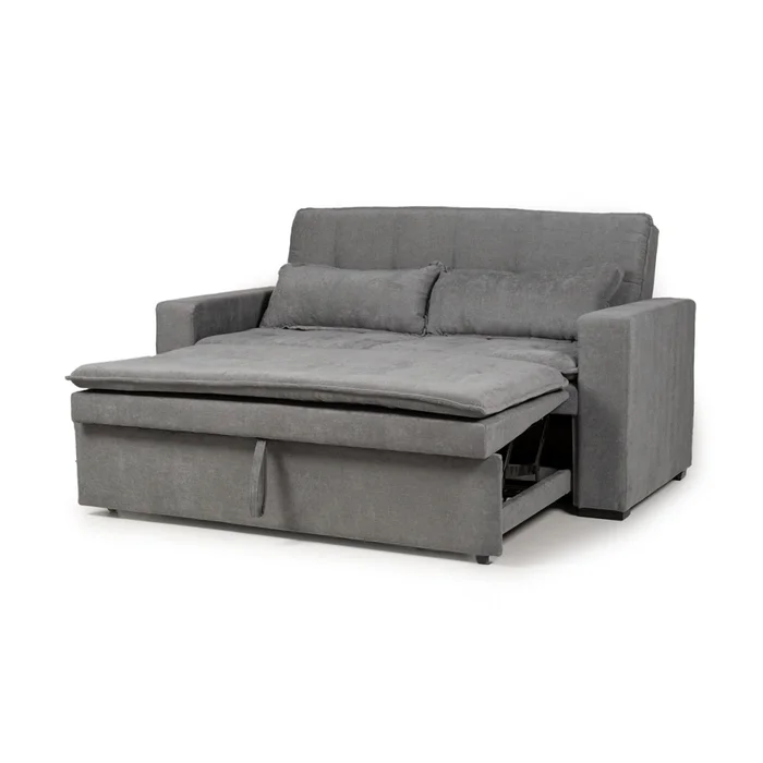 Sofá Cama Londres - Tela Microfibra - TC1011 (Grafito) en Gris - Sillones y sofás, Uruguay | NYR, vista 2