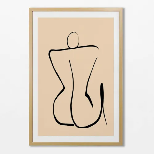 Abstractos Neutros - Serie N.04 en Beige - Láminas, Uruguay | La Cuadrería