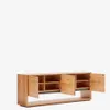 Aparador Alguema - 4 puertas en chapa de roble con acabado natural 200 x 74 cm en Madera natural - Aparadores y recibidores, Uruguay | Kavehome, vista 9 de 10