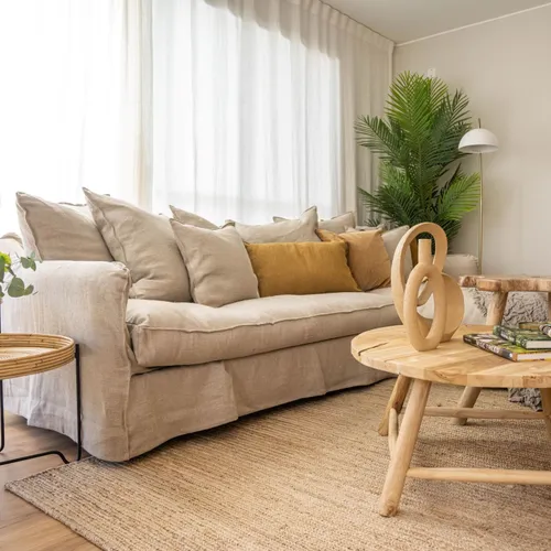 RINCONERA CAP FERRET 240X160 LINO BEIGE CHAISE LONGUE DERECHO, Uruguay | Masinfinito Casa