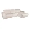 Sofa Con Chaise Más De 4 Cuerpos Cuero-y-madera Natural-beige Loft Arena en Beige - Sillones y sofás, Uruguay | Divino, vista 3 de 6