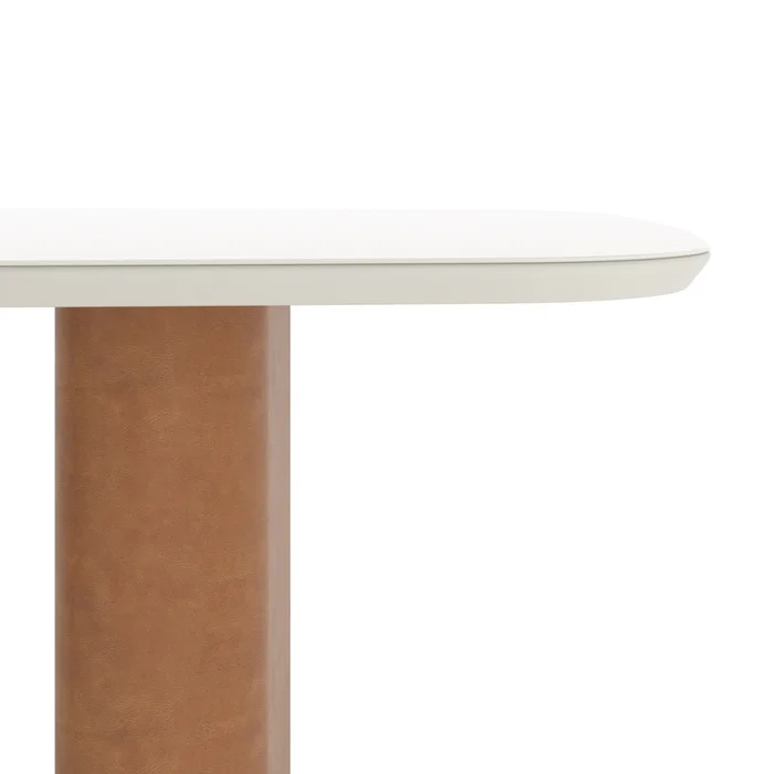 Mesa De Comedor Lintz - 184 - Linea Mónaco - Blanco/Marrón - Mesas de comedor, Uruguay | Rústico Hogar, vista 2