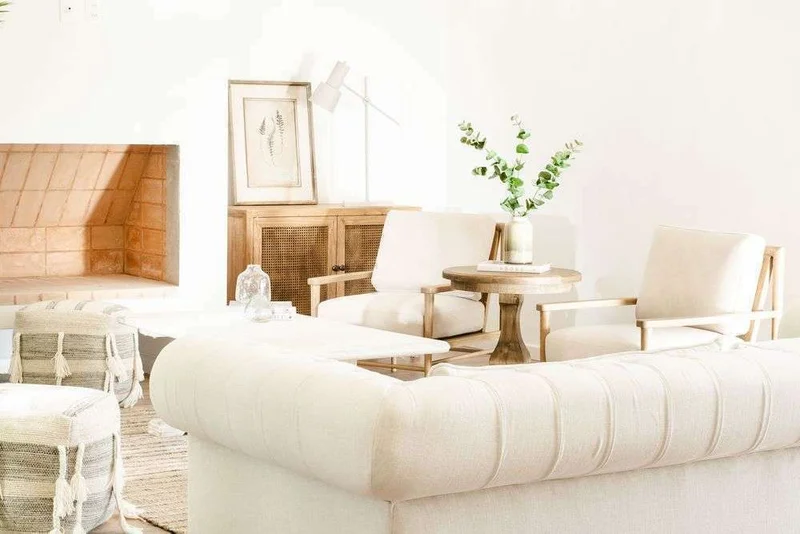 SILLON CHESTERFIELD - LINO ANTIMANCHAS en Blanco - Sillones y sofás, Uruguay | La Iberica, vista 14