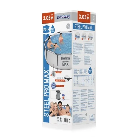 Piscina Bestway 9150L en Gris - Muebles para el exterior, Uruguay | La Cueva Muebles, vista 15
