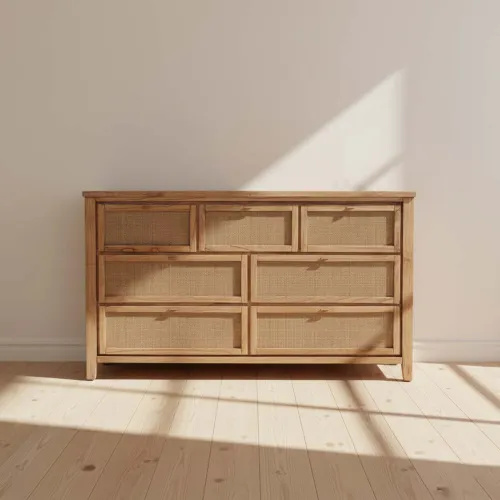 Cómoda Madera Natural-beige Mindi en Beige - Cómodas, Uruguay | Divino