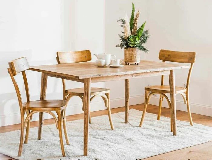 MESA COMEDOR NORDICA - OLMO NATURAL - 1.50 X 0.90 MTS en Madera natural - Mesas de comedor, Uruguay | La Iberica, vista 24