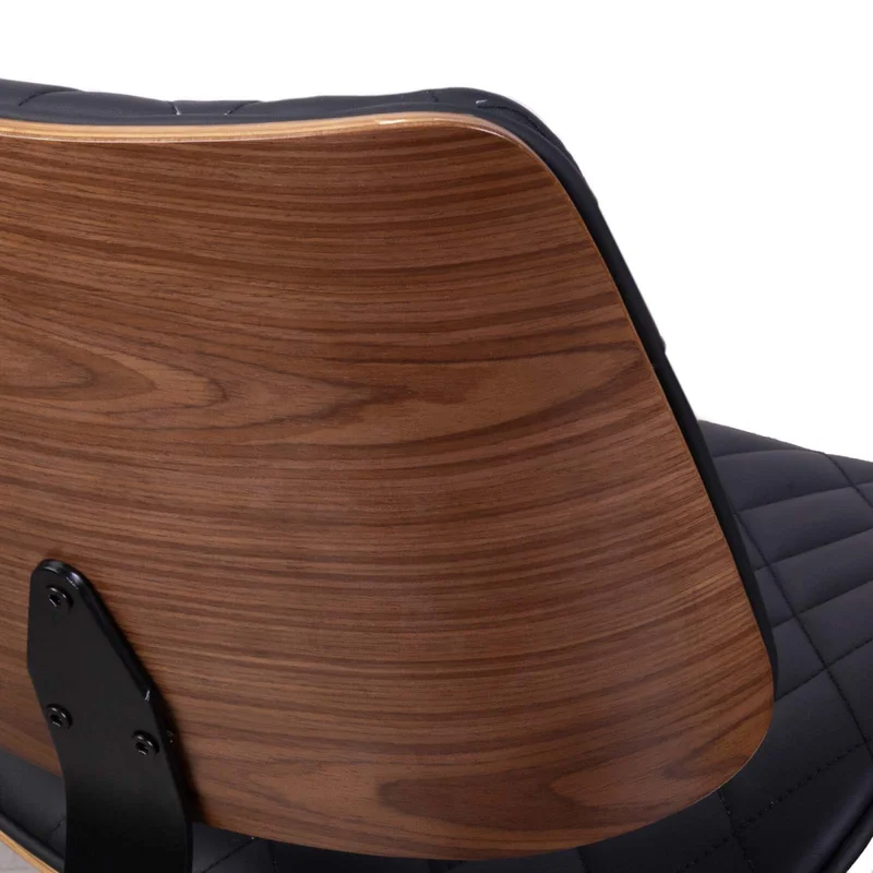 Asiento Oficina Madera-y-pu Negro Elegant en Negro - Sillas de escritorio, Uruguay | Divino, vista 5