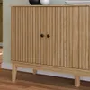 Aparador 3 Puertas 3 Estantes Con Mdp Patas De Madera en Amarillo - Aparadores y recibidores, Uruguay | Soy Hogar, vista 6 de 8