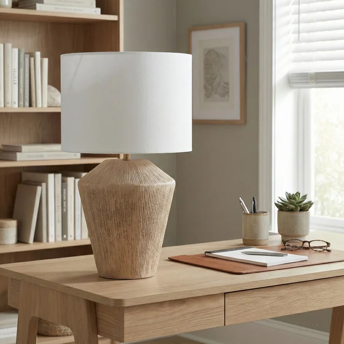 Lámpara de Mesa Nativo Jute Cone en Beige - Lámparas de mesa, Uruguay | La Perla, vista 3
