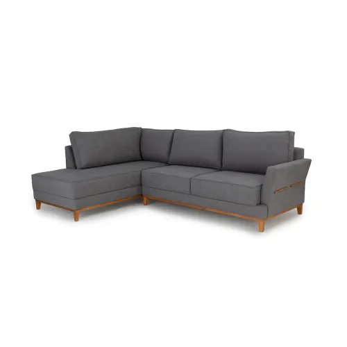 Rinconera Amadeus Chica - Tela Microfibra - Chaise Izquierdo - 2160 (Grafito) en Gris - Sillones y sofás, Uruguay | NYR