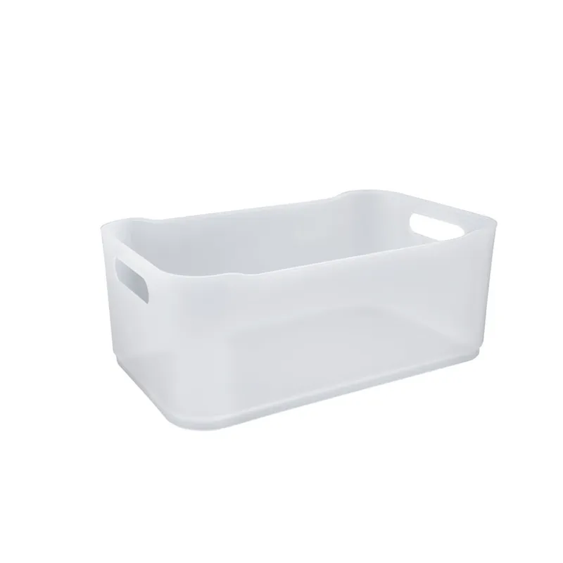 CESTO PLASTICO RECTANGULAR 30.5X18.5X12CM NATURAL COZA en Blanco - Canastos, Uruguay | Decohogar