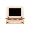 Rack con Panel Salvatore - Blanco en Blanco - Muebles para TV, Uruguay | Ecowood, vista 1 de 3