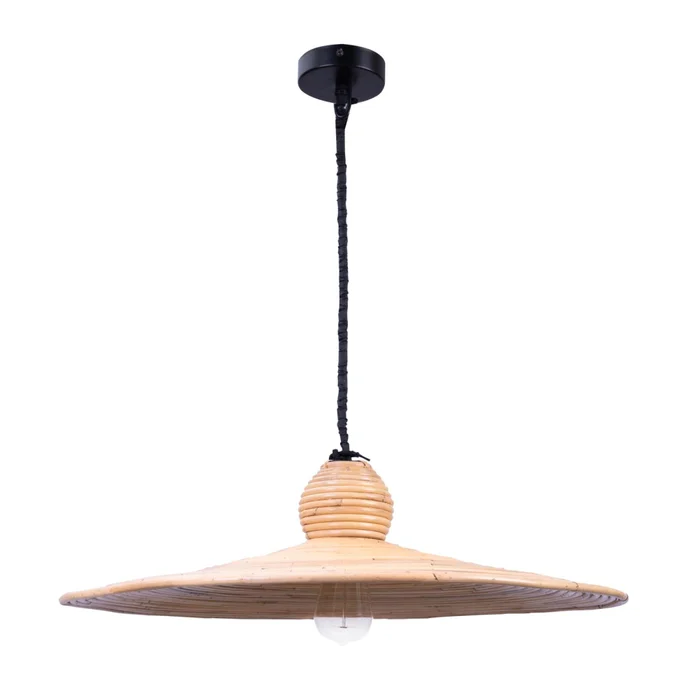Lámpara De Techo Rattan-y-metal Natural-beige Padi en Madera natural - Lámparas colgantes, Uruguay | Divino