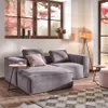 Sofá Blok 2 plazas chaise longue izquierdo pana gris 240 cm en Gris - Sillones y sofás, Uruguay | Kavehome, vista 2 de 10