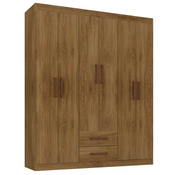 Placard 6p L/Natural en Madera natural - Roperos y placares, Uruguay | Palermo Casa Deco