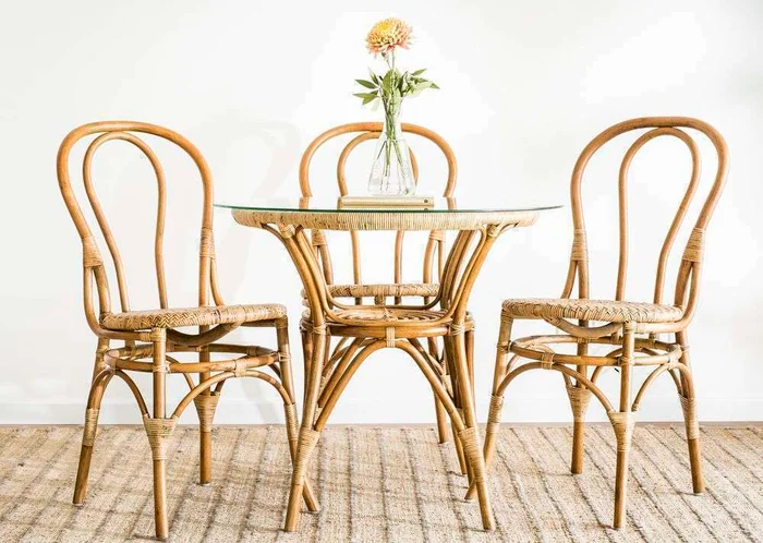 MESA DE BAMBOO Y VIDRIO - SIKA DESIGN - 80 CMS en Madera natural - Mesas de comedor, Uruguay | La Iberica, vista 5