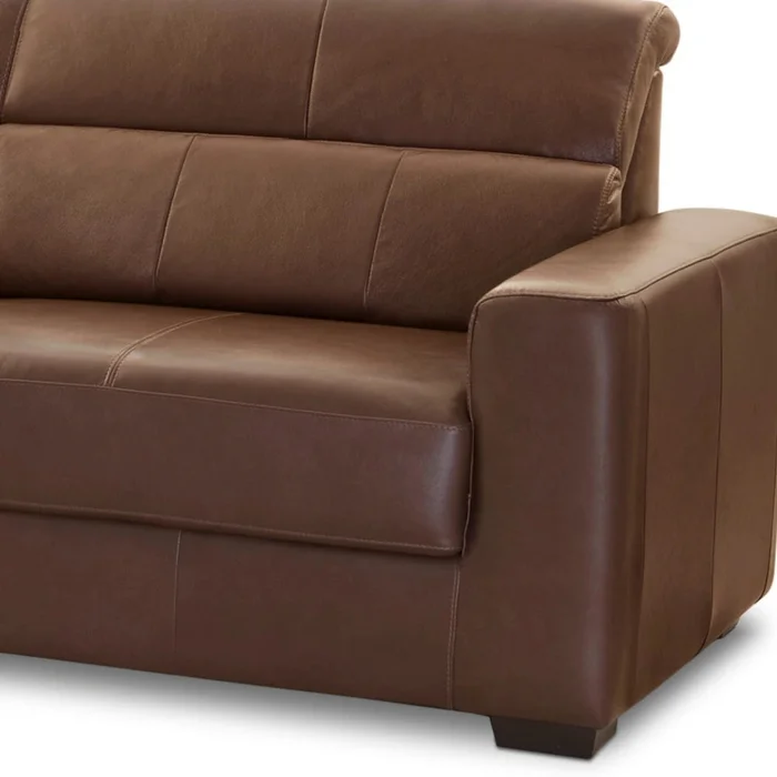 Sillón 100% Cuero - 2 Cuerpos - Berkley - Marrón en Marrón - Sillones y sofás, Uruguay | Ecowood, vista 3