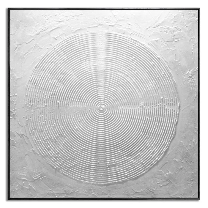CUADROS CANVAS 80x80cm MARCO PINTURA ESFERA en Blanco - Decoración de pared, Uruguay | Decohogar