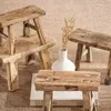 BANQUITO OLMO ANTIGUO en Madera natural - Butacas, banquetas y puffs, Uruguay | La Iberica, vista 5 de 8