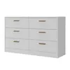 Cómoda 6 Cajones Mdf Blanco Venetto Ii en Blanco - Cómodas, Uruguay | Divino, vista 2 de 3