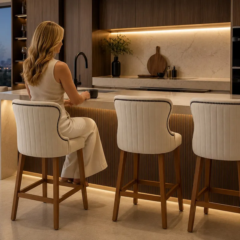 Banqueta Berlin en Beige - Muebles, Uruguay | Indrana