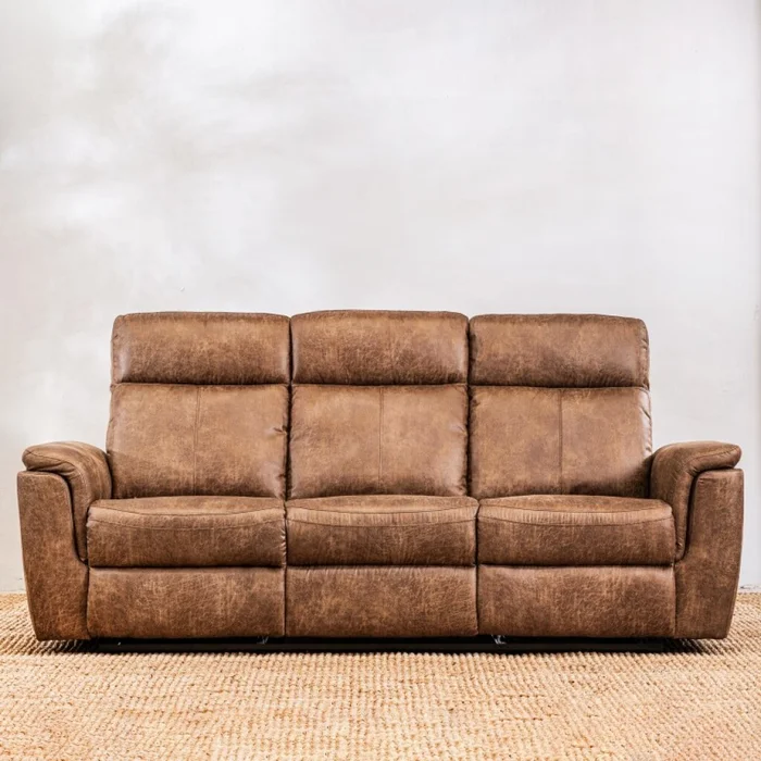 Sillón Reclinable Thomas 3 Cuerpos en Marrón - Sillones y sofás, Uruguay | Aihaus