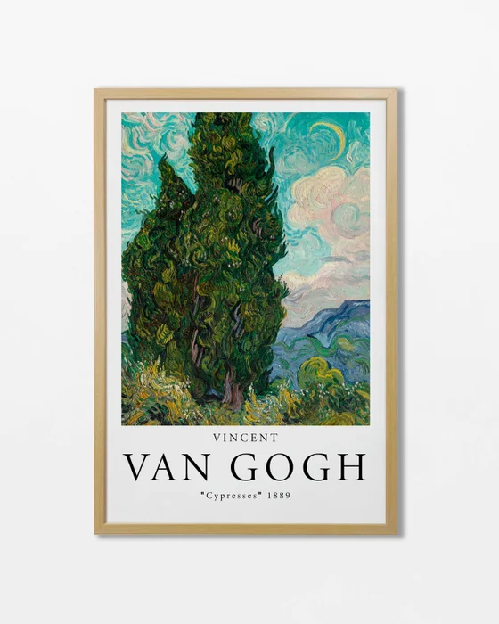 Vincent Van Gogh - Cypresses en Multicolor - Láminas, Uruguay | La Cuadrería