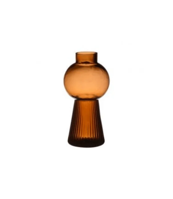 FLORERO LAURIEN AMBER D11XH21 en Naranja - Jarrones, Uruguay | Masinfinito Casa