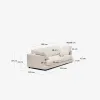 Sofá Gala 3 plazas beige 210 cm en Blanco - Sillones y sofás, Uruguay | Kavehome, vista 8 de 8