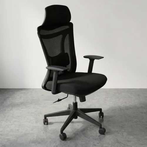 Silla De Oficina Malla Negro Amane en Negro - Escritorios y sillas de escritorio, Uruguay | Divino