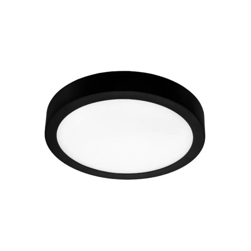 Panel LED Redondo de Adosar Negro 12W en Negro - Lámparas colgantes, Uruguay | Serlux