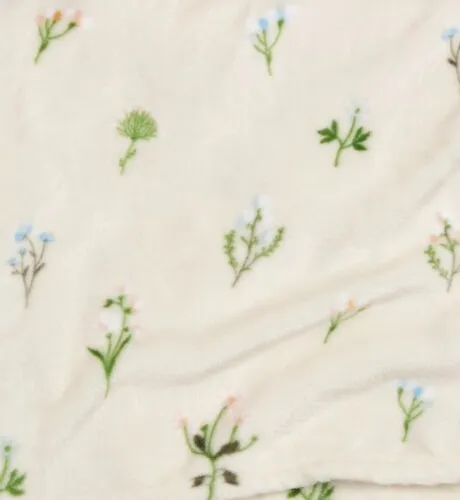 Manta throw ENGSOLEI 130x170 fleece blanco/verde en Blanco - Textiles, Uruguay | JYSK