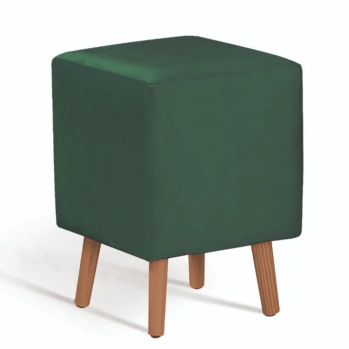 Puff Cube Velvet / ÚLTIMAS UNIDADES en Verde - Sillones y sofás, Uruguay | Unsi