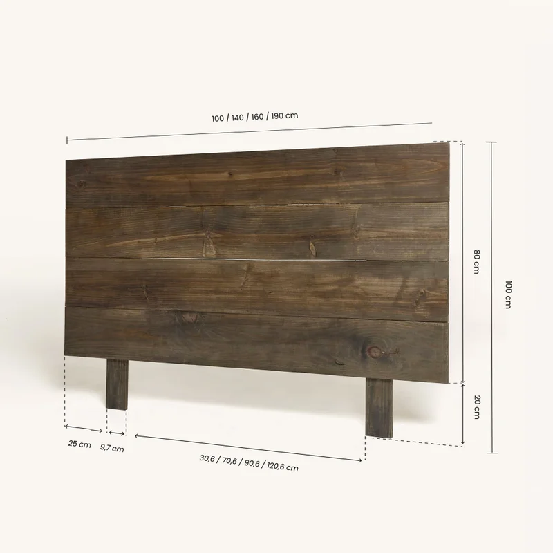 Cabecero Nala madera recuperada en Madera natural - Respaldos de cama, Uruguay | Tree House Deco, vista 5