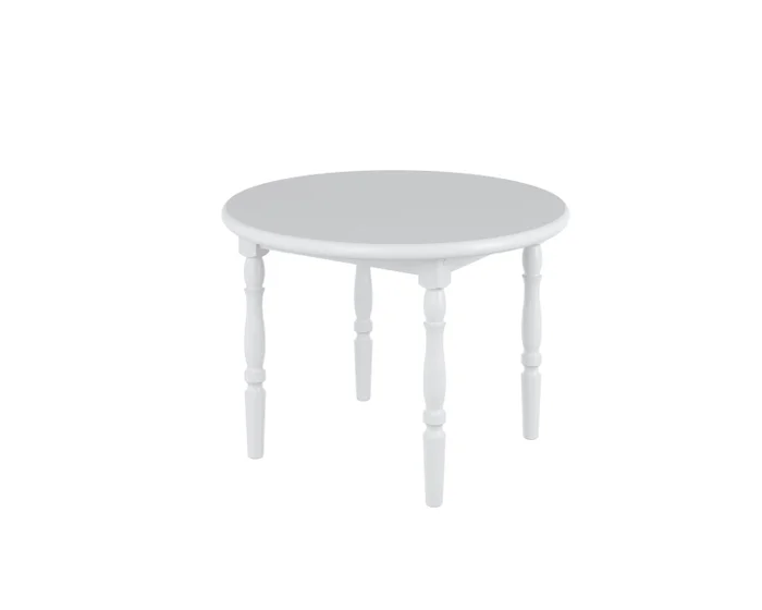 Mesa redonda 105x76 Linea Parma - Blanco en Blanco - Mesas de comedor, Uruguay | La Cueva Muebles