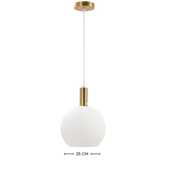 Luminaria Colgante Pireo Medium Blanca ø 25 cm en Blanco - Lámparas colgantes, Uruguay | Serlux, vista 5