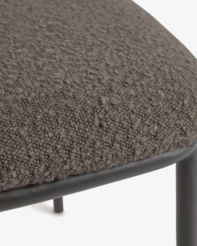 Silla Ciselia de borreguito negro y acero negro en Negro - Sillas, Uruguay | Kavehome, vista 3