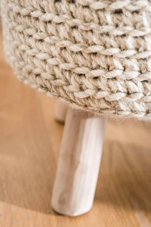 BANQUITO WOOL en Blanco - Butacas, banquetas y puffs, Uruguay | La Iberica, vista 2