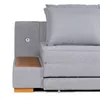 Sofá Cama Niki - Con mesa - Tela Rústica - 9910 (Lino Gris) en Gris - Sillones y sofás, Uruguay | NYR, vista 4 de 8