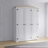 Ropero Curvo 3 Puertas Madera Maciza Línea Monterrey - Blanco en Blanco - Roperos y placares, Uruguay | Ecowood, vista 2 de 3