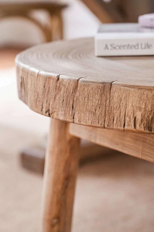 MESA AUXILIAR IRREGULAR TRONCO - OLMO en Madera natural - Mesas de luz, Uruguay | La Iberica, vista 9