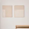 Cuadro abstracto Salin con raya horizontal de lino 80 x 100 cm en Beige - Decoración de pared, Uruguay | Kavehome, vista 2 de 5