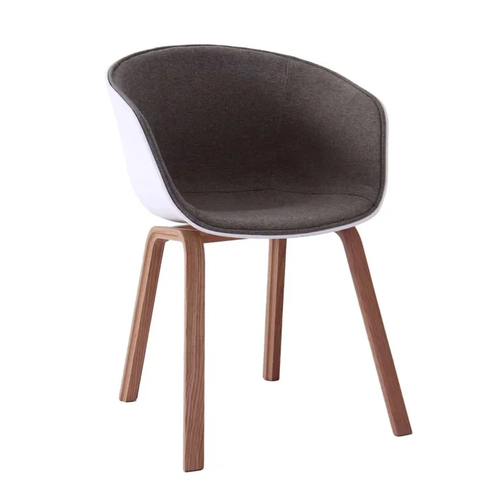 Silla De Comedor Polipropileno-y-madera Gris Gardenia en Gris - Sillas, Uruguay | Divino, vista 2