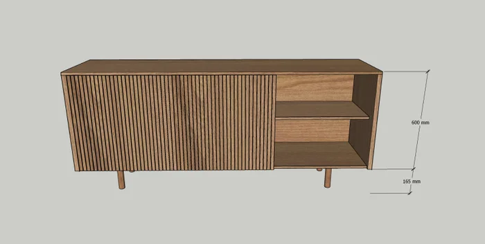 Aparador Buffet Capri 160 cm - Olmo en Madera natural - Aparadores y recibidores, Uruguay | Berna home, vista 2
